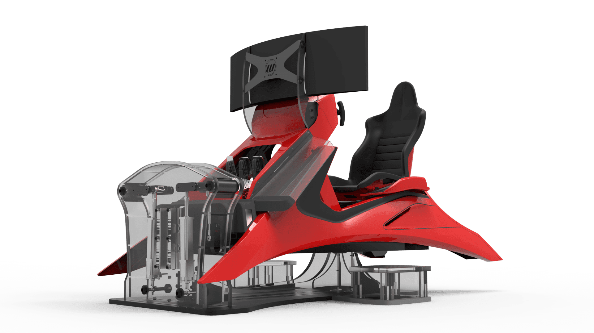 Render di un simulatore Wave Italy Ghepard Maranello