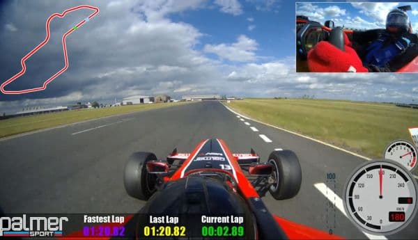VBOX Video HD2 real-time graphic overlay on race footage